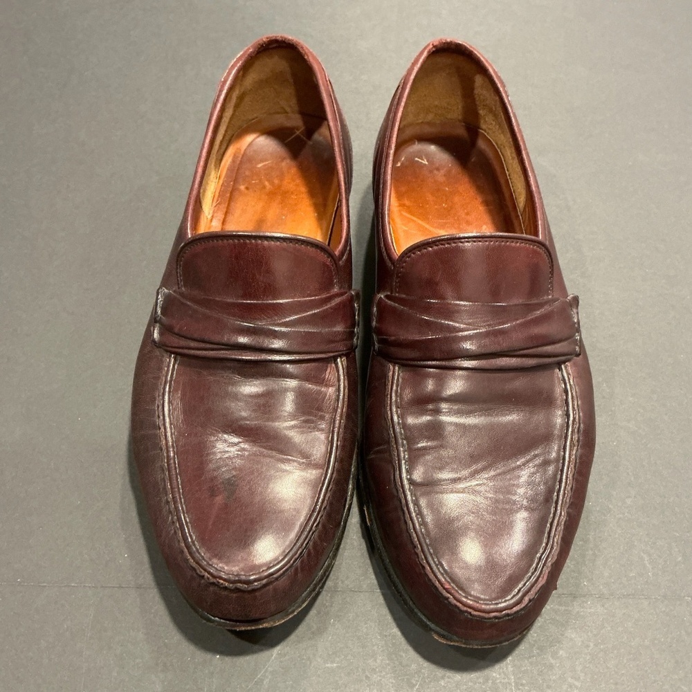 ALLEN EDMONDS Bergamo Brown Leather Penny Loafers Size 9